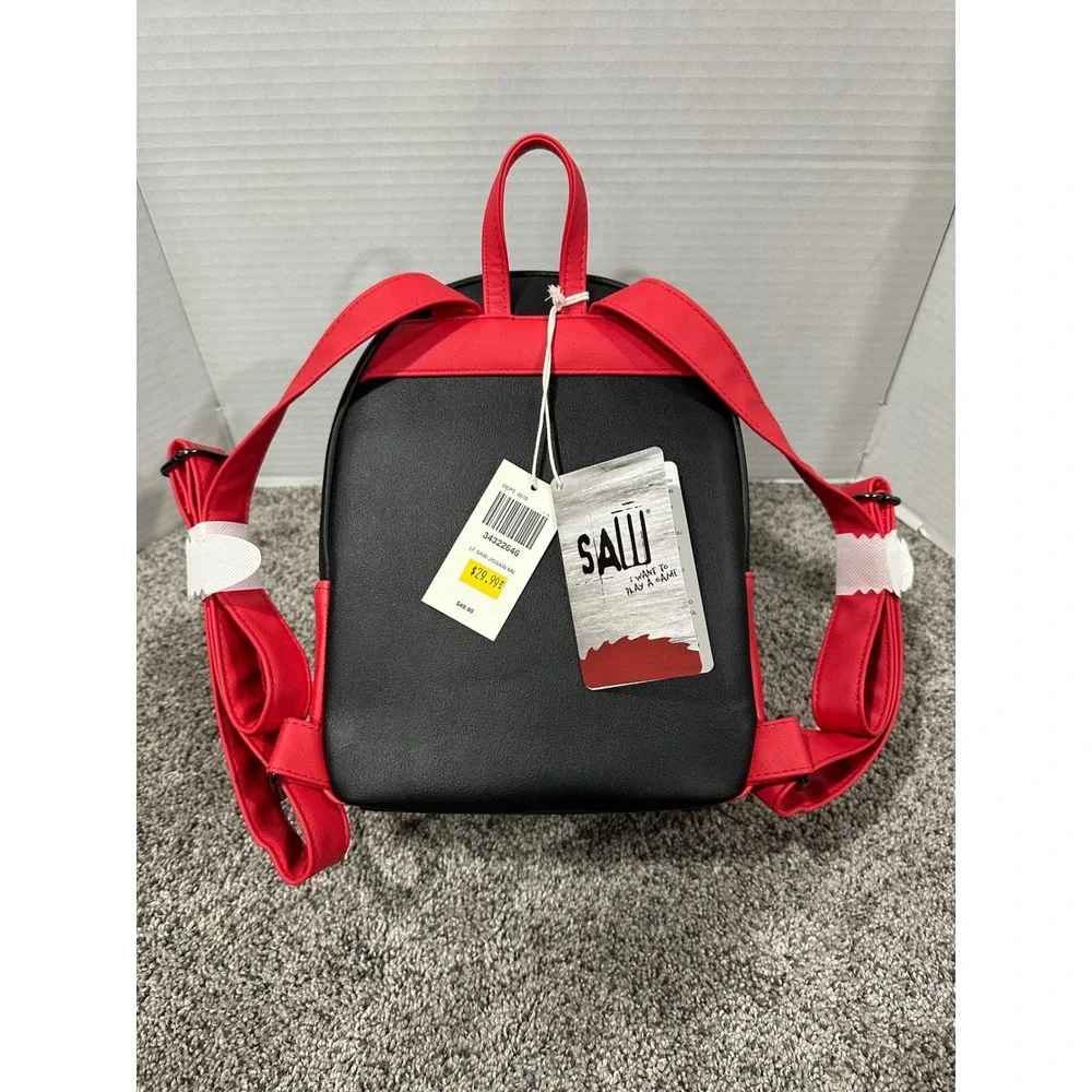 Mini Backpack Loungefly Unisex Black New Saw Jigsaw Billy Puppet Horror Movie OS